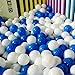 Langxun Pack of 400 Pcs Pit Balls with Durable Storage Mesh Bag - Blue and White Free BPA Free Crush Proof Plastic Ball - Ideal Birthday Gifts, Christmas Gifts for Kids (200 PCS WHITE & 200 PCS BLUE)