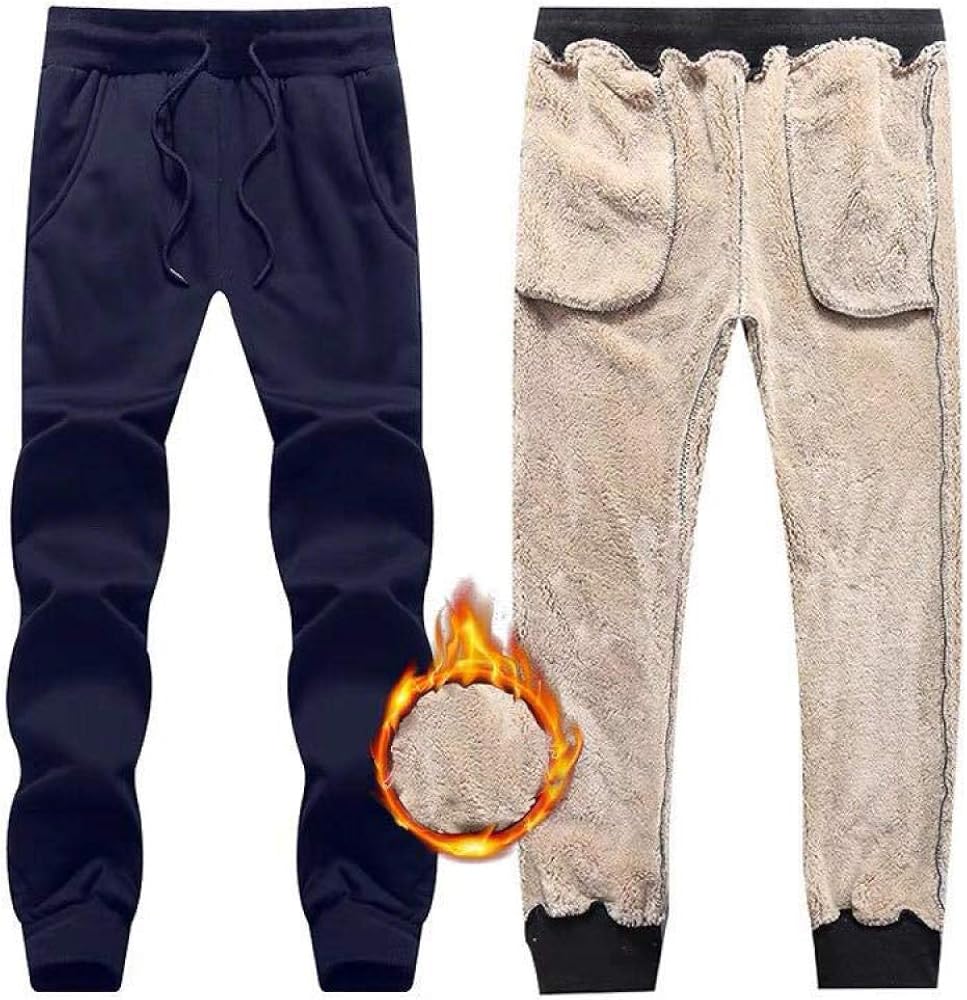 6XL Men s Sweatpants Winter Trousers Slim Men Plus Velvet Padded Large