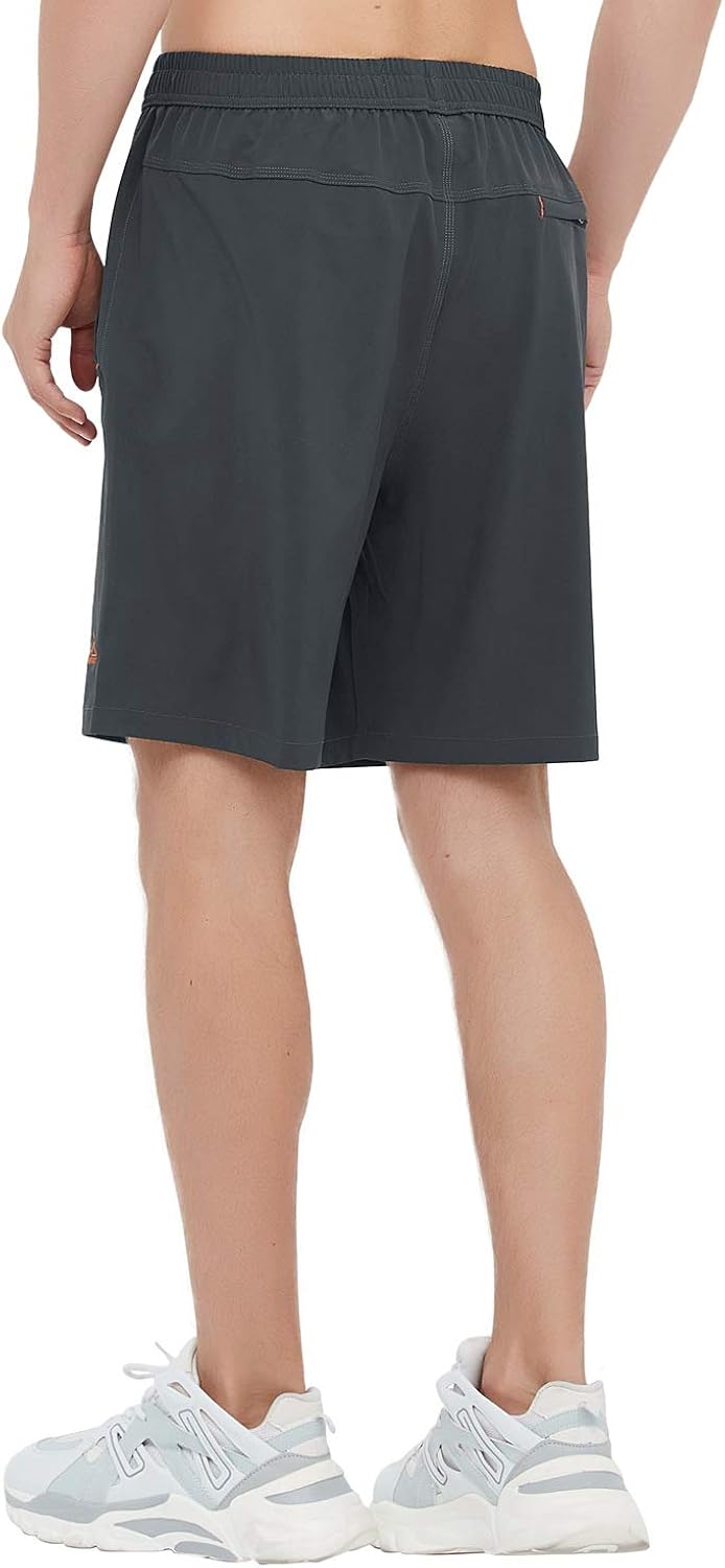 Rdruko Men's Quick Dry Hiking Shorts Lightweight Running Workout Gym Active Shorts with Zipper Pockets: Clothing