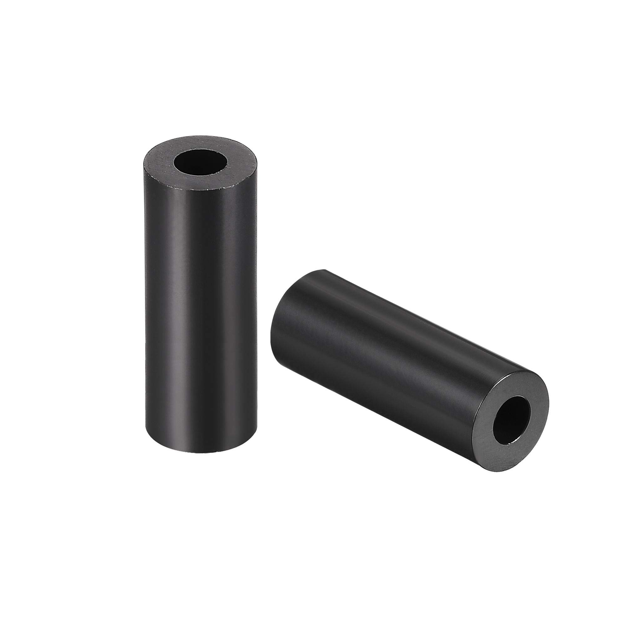 sourcing map Nylon Round Spacer Washer 3.2mm ID 7mm OD 15mm Height for M3 Screws Black 100Pcs