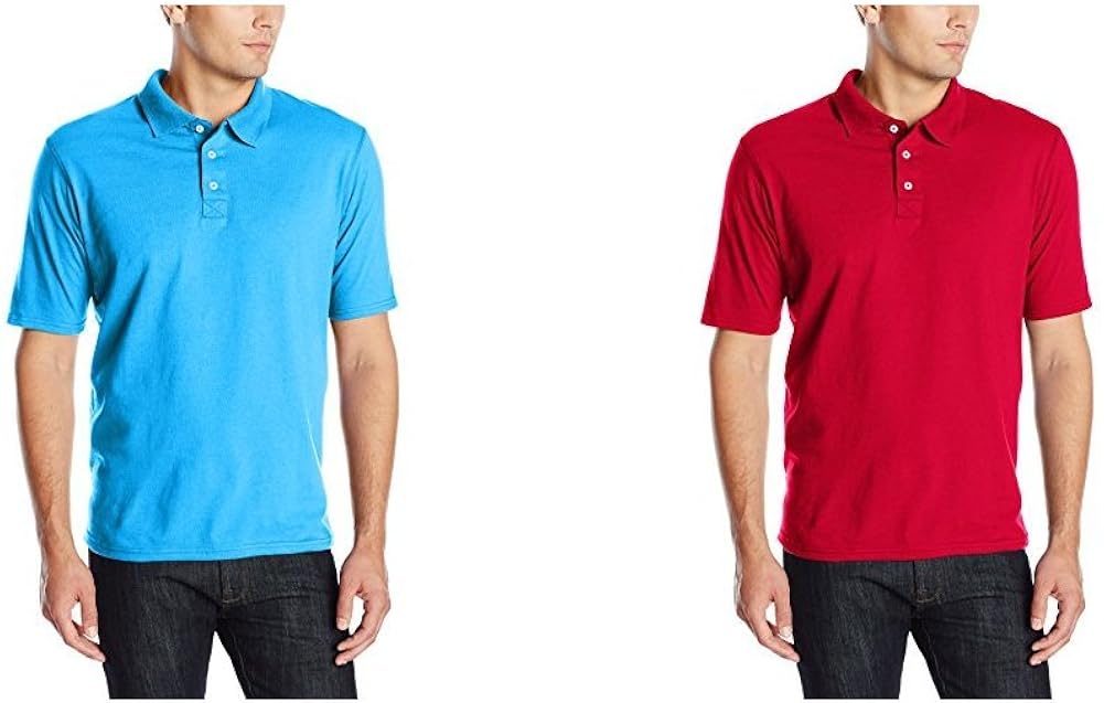 Hanes Men's X-Temp Performance Polo Shirt (1 Pack or 2 Pack) | 