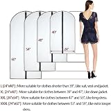 HomeClean Garment Covers 6 Pack 24x40in Translucent Zipper Dustproof Breathable view 3
