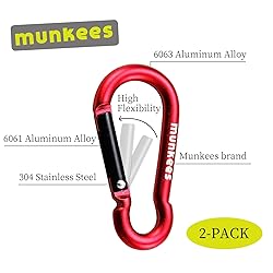 munkees 2-Pack 8-Shaped Carabiner Clips