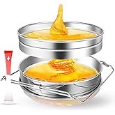 Stainless Steel Honey Strainer, Double Sieve Honey Filter, Honey Filters for 5 Gallon Bucket, Honey Fine Mesh Strainer, Honey Extractor Sieve Equipment for Clean Honey with Honey Harvesting Equipment