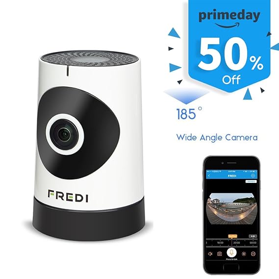 FREDI 185°Wide Angle WiFi IP Security Surveillance Camera