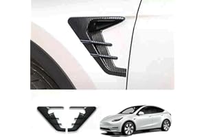 XTnueotr HW4.0 Side Camera Protection Cover for 2024 Tesla Model Y Accessories, Turn Signal Cover fit for Model Y with HW4.0 (Model Y, Glossy Carbon Fiber Pattern)