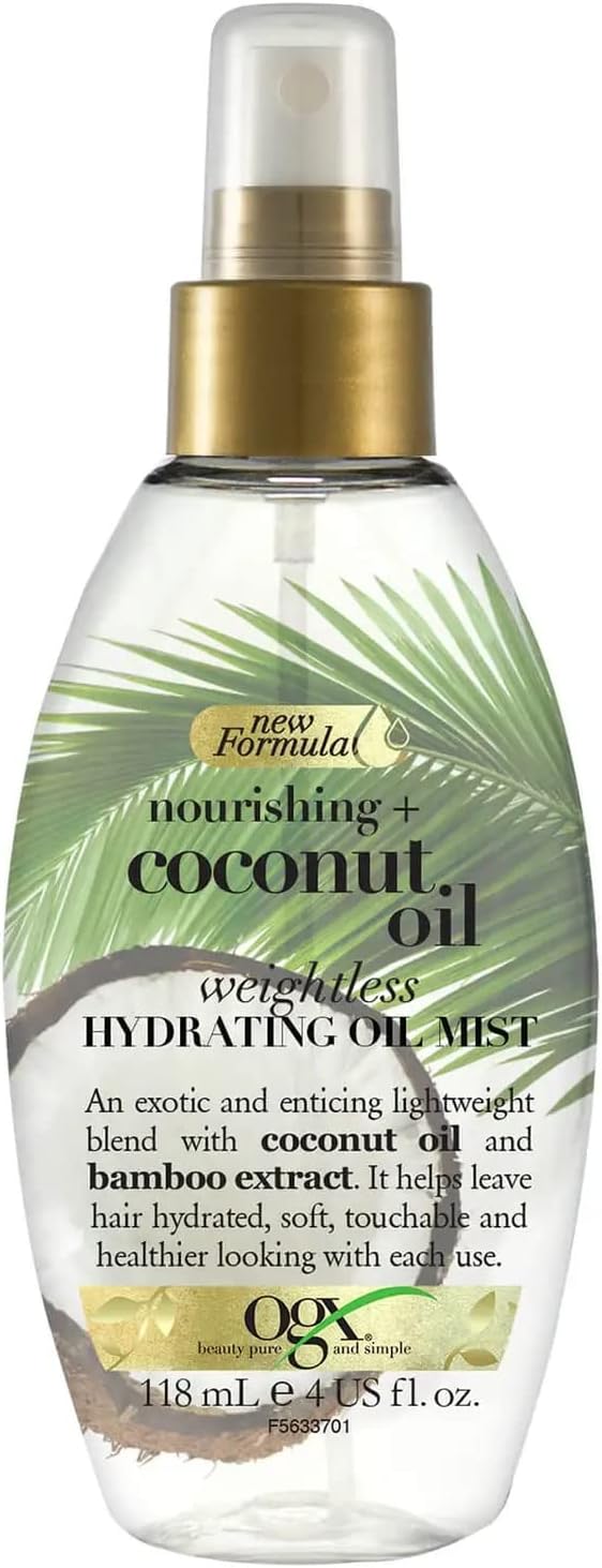 OGX Nourishing Coconut Oil Weightless Hydration Oil Mist 118ml for Dry Hair