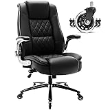 High Back Office Chair- Flip Arms Adjustable