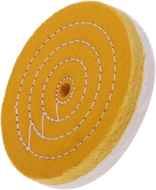 Home & Garden Buffing Wheels for Bench Grinder 6" Polishing 1/2" Arbor Hole 2 Pcs White Yellow