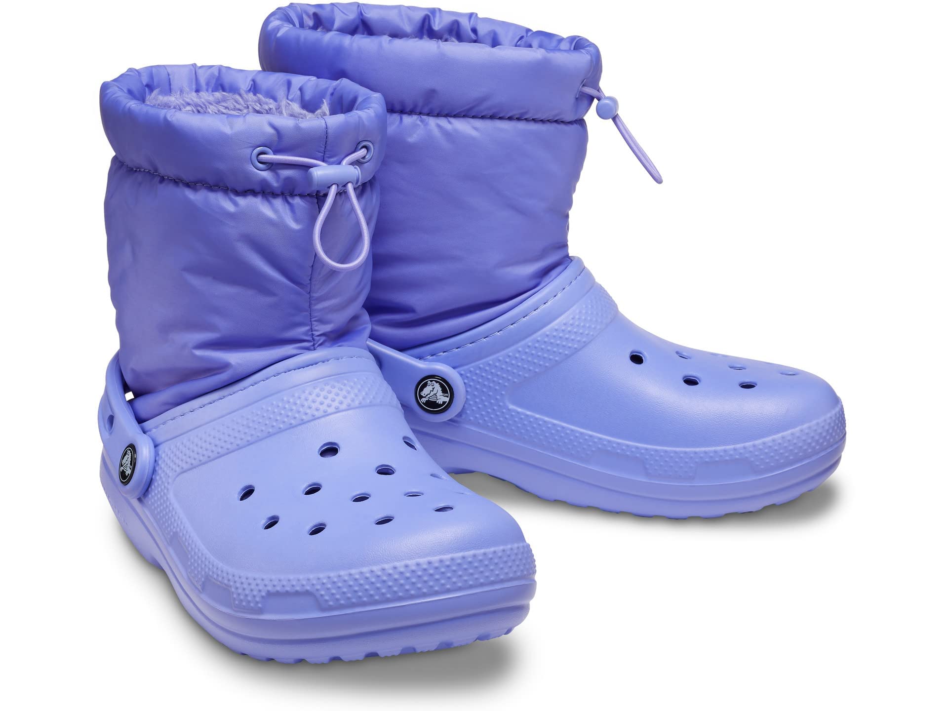 Crocs Unisex Classic Lined Neo Puff Fuzzy Winter Boots Snow, Digital Violet, Numeric_2 US Men