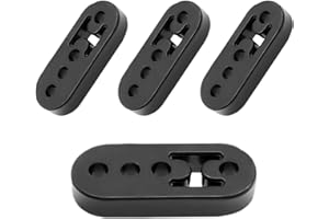 C Q CHANG QI Rubber Exhaust Hanger, Muffler Exhaust System, Heavy Insulator Support Bushing Installation, 4 Holes 0.47 Inch, High-Density Tailpipe Damping Hanger 4PCS