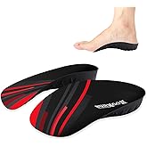 330+ lbs Plantar Fasciitis 3/4 Length Insoles, High Arch Support Orthotic Inserts for Women & Men, Flat Feet, Over-Pronation, Pain Relief for Walking Standing Running Heavy Duty Strong Support L