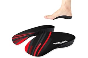 330+ lbs Plantar Fasciitis 3/4 Length Insoles, High Arch Support Orthotic Inserts for Women & Men, Flat Feet, Over-Pronation,
