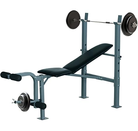HOMCOM Banco de Musculación Banco de Pesas Maquina de Fitness ...