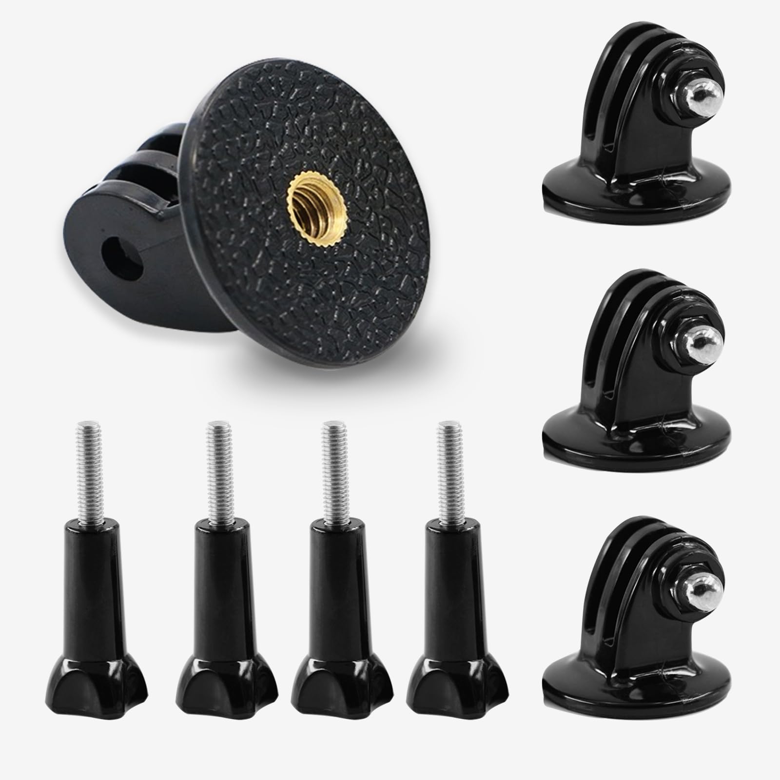 SNSYGN Tripod Mount Adapter for GoPro, Action Camera Monopod Mount Compatible with HD Hero and Hero 1/2/3/4 with 1/4 Screw Camera Mount Compatible Thumbscrew (Black)