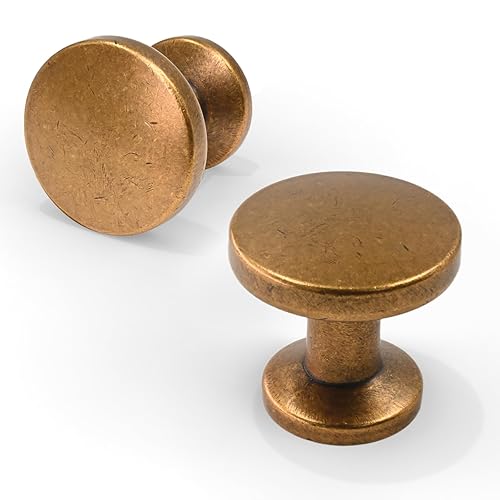 Talentedeco 10 Pack Antique Brass Kitchen Cabinet Knobs Cabinet Pulls Drawer Knobs Cabinet Hardware Zinc Knobs for Drawers