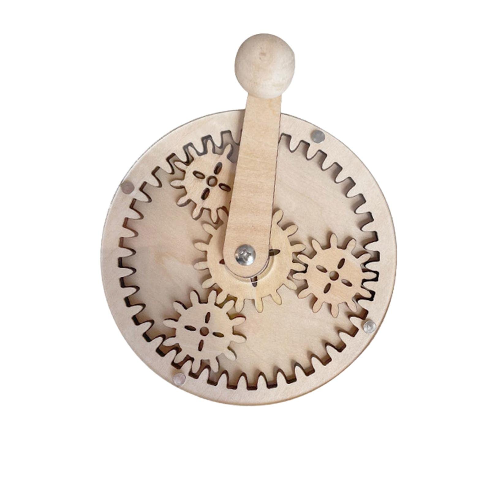 Sharplace Wooden Sensory Busy Boards Accessories, Hand Crank Gear Child Busy Board DIY Parts Developmental Toy