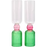ban.do Bar Glass Set of 2, 6.6oz Cute Cocktail Glasses for Adults, Unique Cocktail Wine & Champagne Glasses, Aesthetic Glassware for Bar Cart (Green)