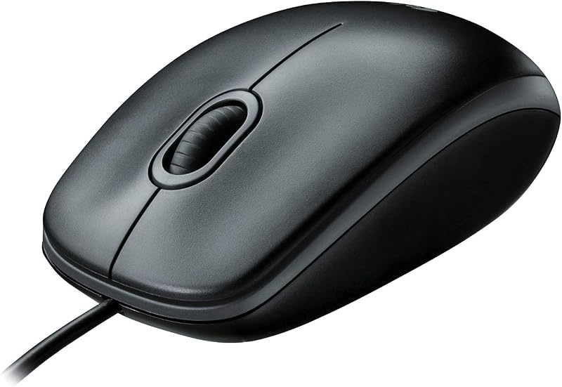 Logitech B100 Wired USB Mouse 3-Buttons Optical Ambidextrous Black
