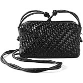 Dabdays Crossbody Bag for Women Trendy Woven Purse Vegan Leather Small Shoulder Handbags with Strap