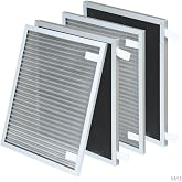 FCFMY Replacement Filters Compatible with Nuwave Oxypure Zero Smart Air Cleaner Purifier Model 47351, 47251, 47261, 2 Stainless Steel Pre-filters and 2 Activated Carbon Coated Filters
