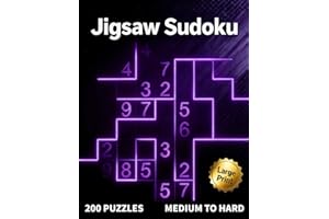 200 Large Print Jigsaw Sudoku Puzzles - Medium to Hard: Irregular Sudoku Puzzle Book for Adults, Seniors and Teens