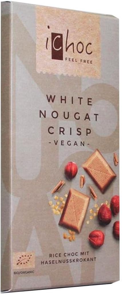 VivaniOrganic Chocolate | White Nougat Crisp | 2 x 80g (UK)