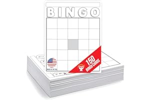 Hygloss Products Blank Bingo Cards to Write On - 150-Pack White - Large Size Bingo Sheets Disposable - Activities for Classroom, Parties, Contests, Weddings, Events & More