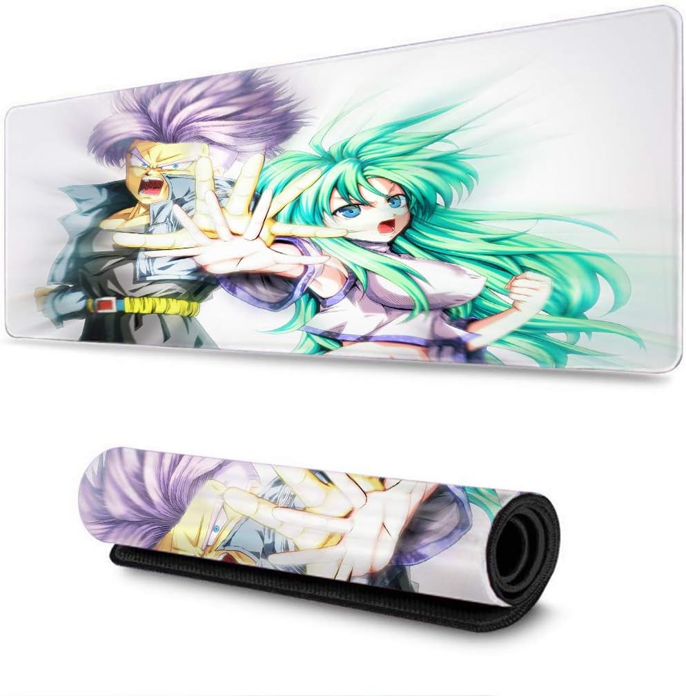 Computer Keyboard Mouse Mat Mousepad Custom Design for PC Computer Laptop forBall Dragon z Kakarot Super Z Son Goku Mousepad(15.8x35.5x0.2 in)