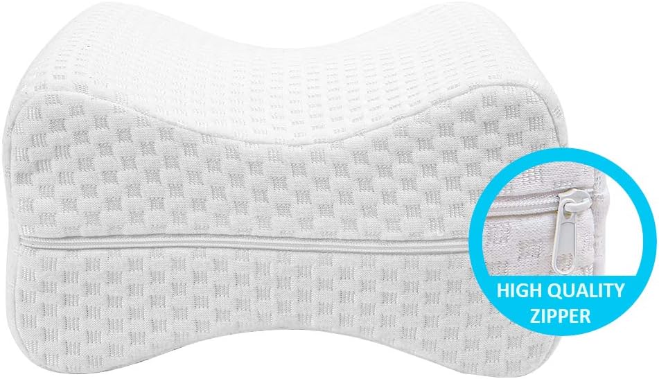 THETIS Homes Knee Pillow for Side Sleeper Leg Pillow for Sciatic Nerve Pain Relief, Back, Hip, Pregnancy and Spine Alignment - Memory Foam Orthopedic Legacy Leg Pillow with Washable Cover: Home & Kitchen