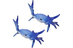 2Pcs ‎Dark Blue Creative Crab Pen Holder Weightlifting Crabs Pen Stand Storage Rack, Desktop Decoration, Pencil Holders Desk 