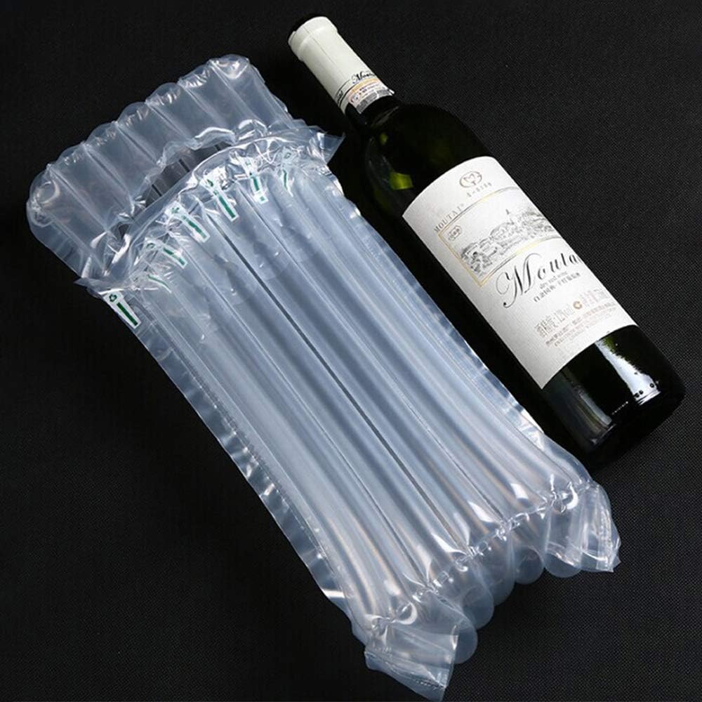 JUN-H 15 Pack Wine Bottle Protectors Cushioning Bubble Protector Inflatable Column Packaging Air Bags with 1 Pump Random Colour for Safe Packaging and Transportation - Image 5