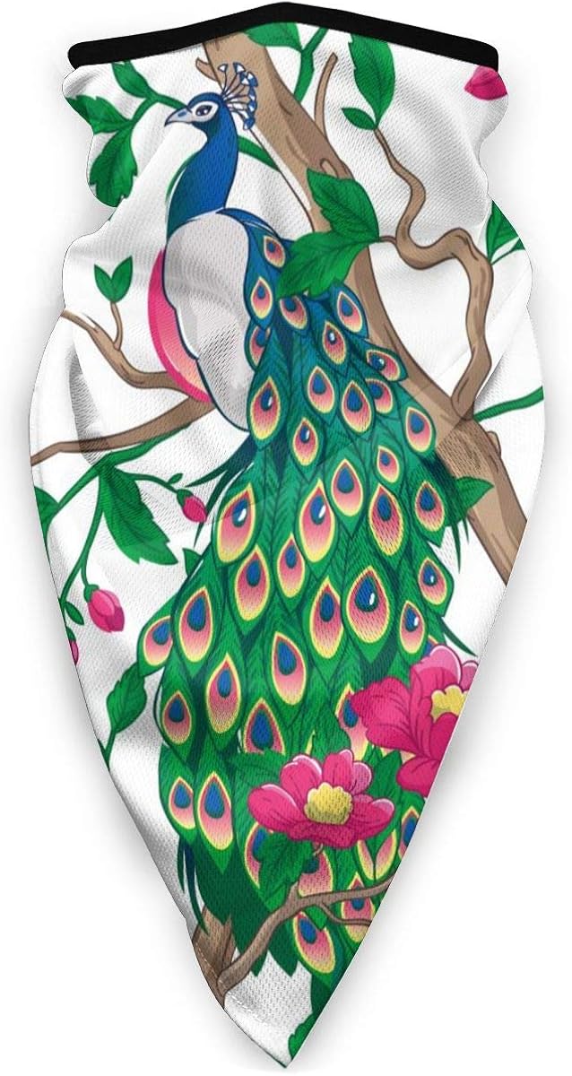 Retro Style Geometric Pattern Seamless Face Mask Multifunctional Bandanas For Dust Protection,Outdoors,Sports