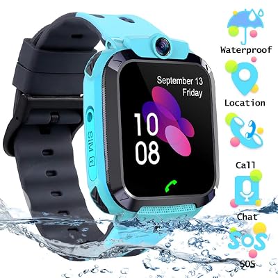 Buy Kids Waterproof Smart Watch Phone, SZBXD LBSGPS Tracker Touchscreen  Smartwatch Games SOS Alarm Clock Camera Smart Watch Christmas Birthday  Gifts for School Boy Girls Blue Online in Vietnam. B07Y158R49