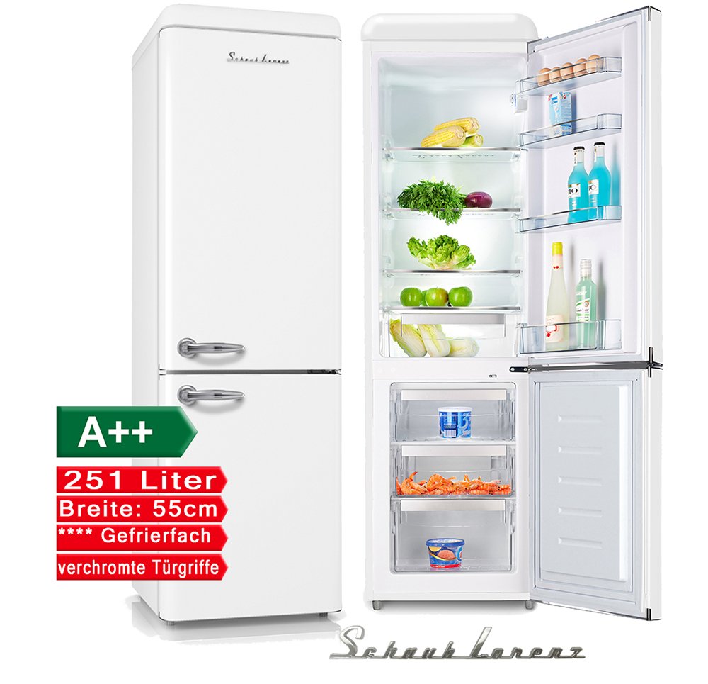Schaub Lorenz sl250sw Retro Nevera y congelador Combinación Color ...