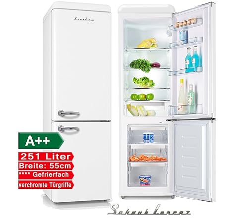 Schaub Lorenz sl250sw Retro Nevera y congelador Combinación Color ...
