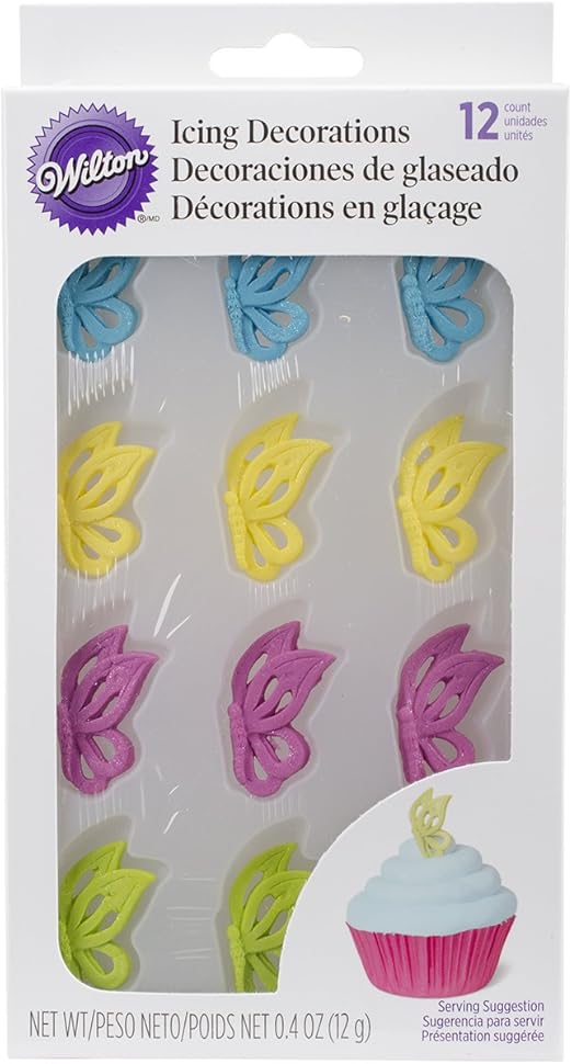 Amazon Com Wilton 710 1860 12 Count Butterfly Icing Decorations