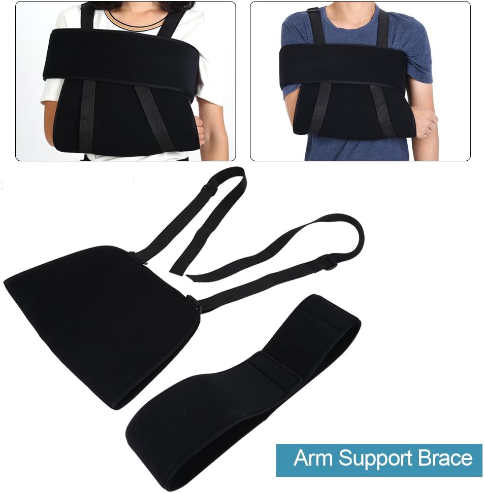 Adjustable arm sling shoulder support with bandage, breathable ...