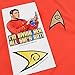 Star Trek Engineering Uniform Shirt w/ Liquid Gold Ink & Exclusive Stickers