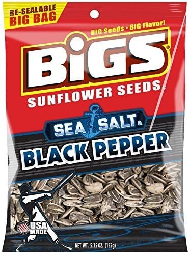 Bigs Sea Salt and Black Pepper Sunflower Seeds, 5.35 Ounce -- 12 per case. by Thanasi