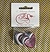 Faux Dragon's Heart Guitar Picks Variety Pack (6) - Red, White, Gray | 300 Hours of Durability | 2.5mm Thick