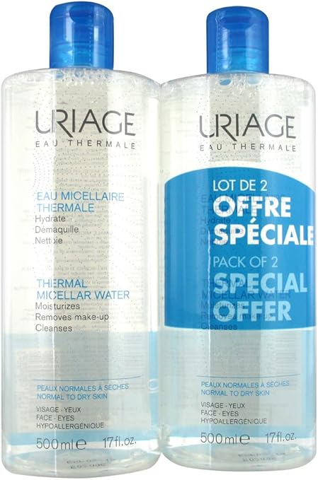 Uriage Eau Micellaire Thermale Peaux Normales à Sèches 2 X 500 Ml
