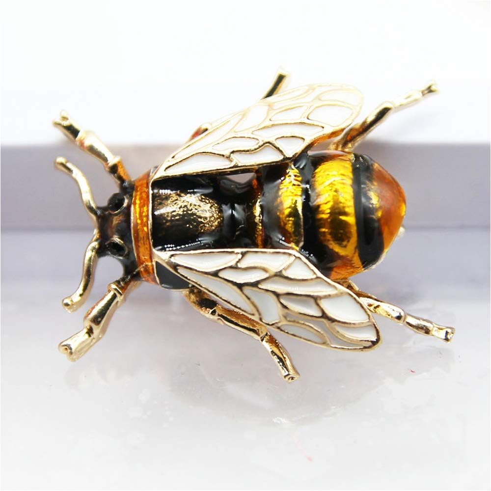 CAILI 3 Bee Brooch, Multi-Color Delicate Brooch, Personalized Drop Enamel Craftsmanship,Perfect Decoration for Ladies and Men (Yellow,White and Green) - Image 4