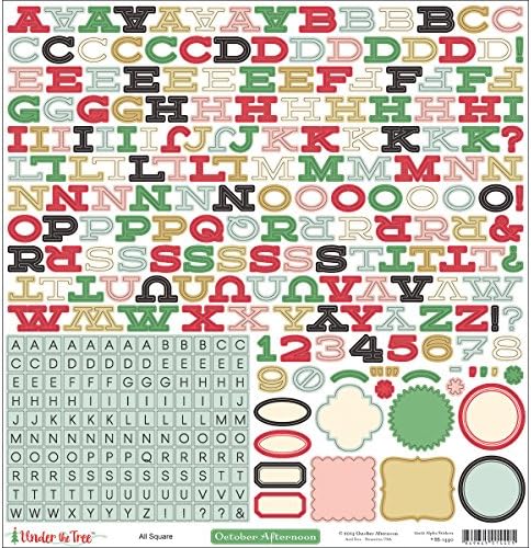 Under The Tree Cardstock Stickers 12"X12"-Alpha