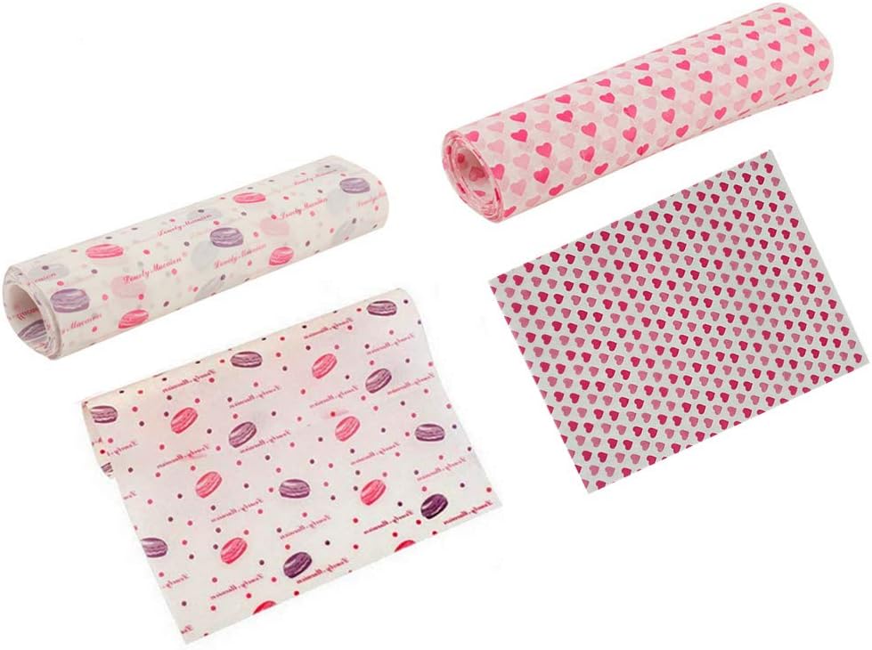 Greaseproof Paper Sheets 100 Pack - Food Grade Wax Paper, Waterproof & Oilproof for Burger Sandwich, Chips
