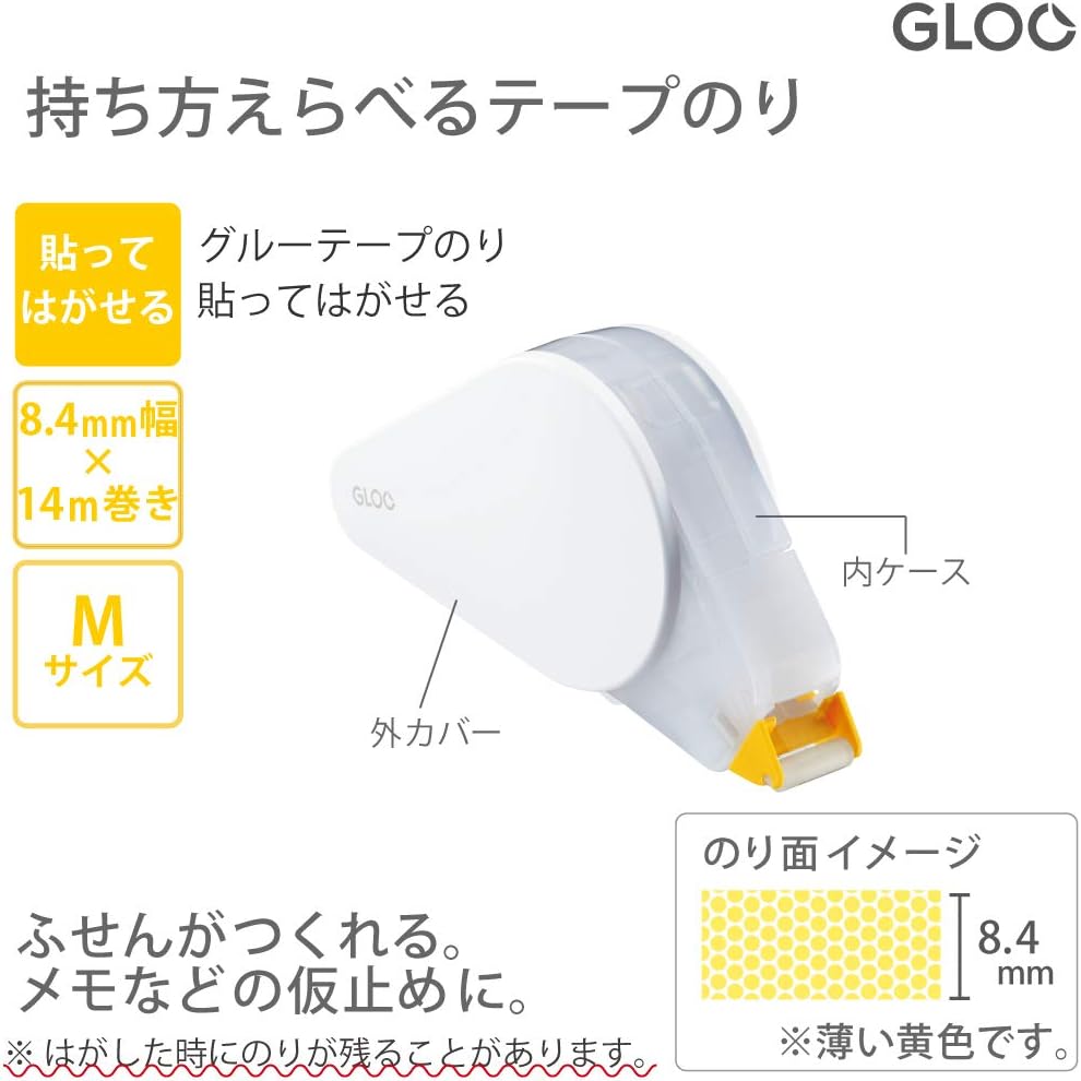 Amazon コクヨ テープのり Gloo 貼ってはがせる Mサイズ 本体1個 つめ替え1個 タ Gm401 08mset 文房具 オフィス用品 文房具 オフィス用品