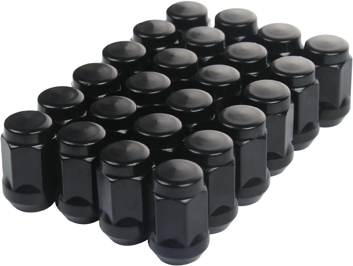 ZY WHEEL Set of 20pcs Black 1/2-20 Closed End Bulge Acorn Lug Nuts Cone Seat 3/4" 19mm Hex Wheel Lug Nut fit Jeep Cherokee CJ5 CJ7 Commander Liberty Wrangler: Automotive