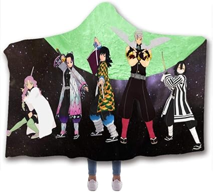 Onlyone1 Mantas Para Cama Demon Slayer Kimetsu No Yaiba Tanjiro Kamado Nezuko Suave Impresion De Terciopelo Con Capucha Sherpa Manta Manta Para Ver Manta E 150 0 Cm Amazon Es Hogar