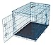Internet's Best Wire Dog Kennel | Medium (36 Inches) | Double Door Metal Steel Crates | Indoor Outdoor Pet Home | Folding and Collapsible Cage | Blue