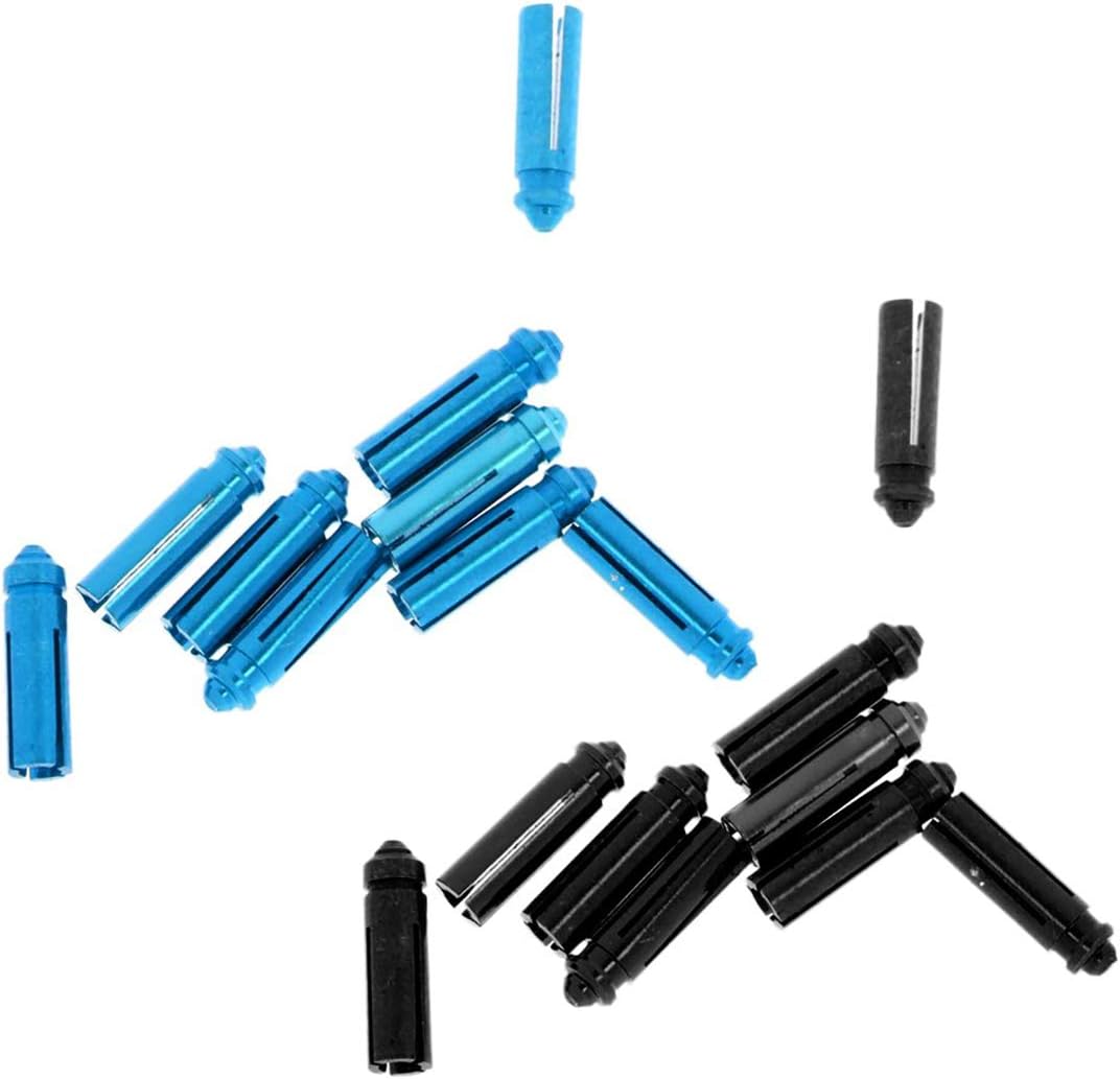 HarmonyHappy 18-Piece Aluminium Dart Fly Protection Flight Protection Dart Flight Protectors Black/Blue